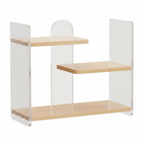 Acrylic Desk Shelf Space Saving Multi Tier Desk Organizer Easy Reach for Women