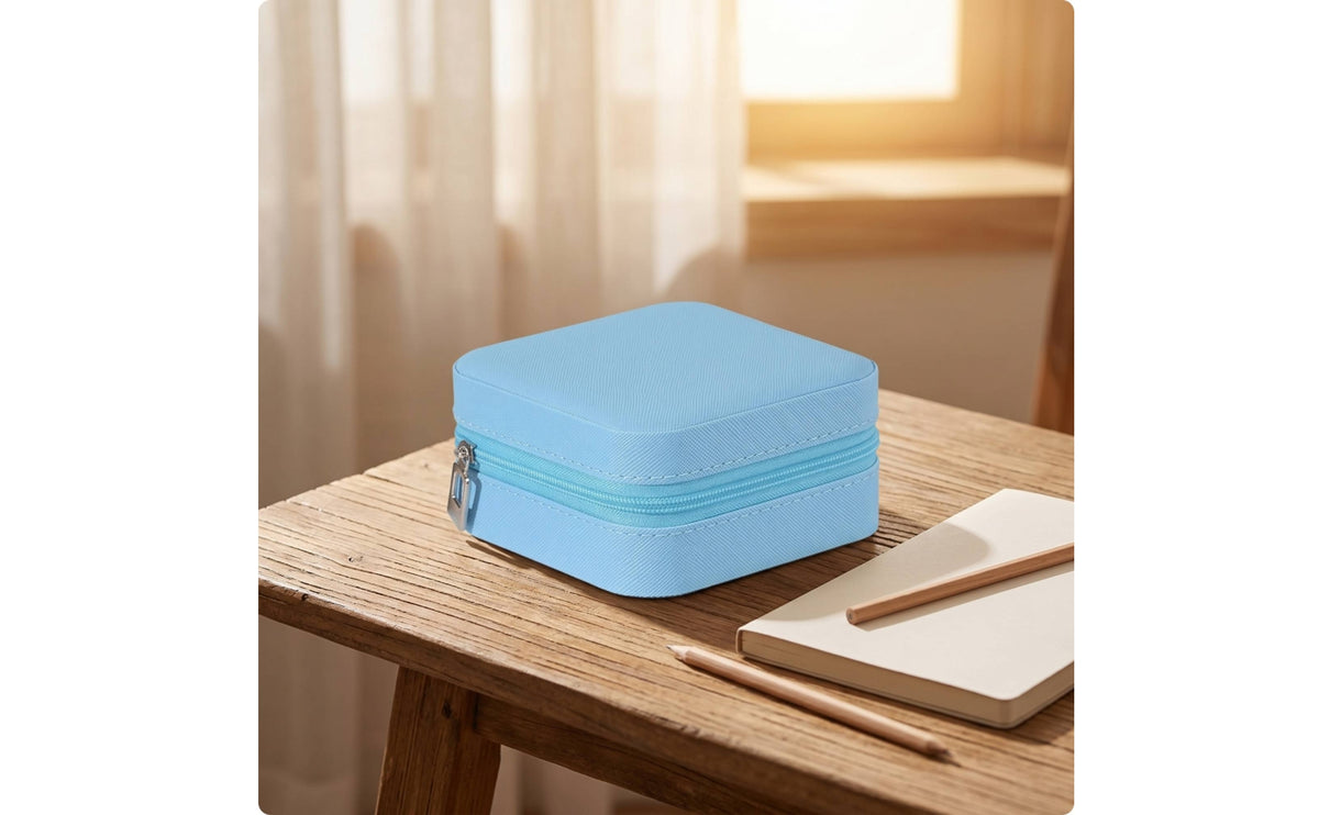 Structured Guzheng and Pipa Accessories Case Zippered Pipa Fingernail Case Compact Organizer Convenient for Stage Performances