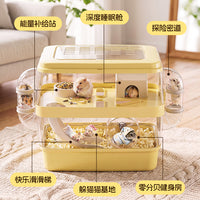 Transparent Hamster Cage with Hideout, 2 Levels