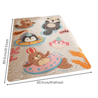 Non-Slip Bath Mat, Quick-Dry Shower Mat with Suction Cups, Waterproof Bathroom Rug for Children and Adults