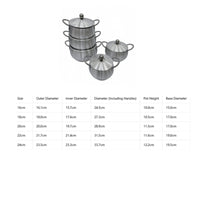 5 Pieces Aluminum Pot with Lid Brushed Pot with Lid Even Heating for Students