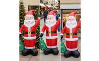 Inflatable Santa with Gift Bag Festive Inflatable Santa Outdoor Decoration Tall Eye-Catching for Yard, Garden