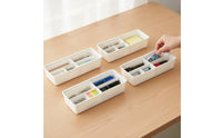 4 Pieces Desk Drawer Organizer Tray Low-Profile Drawer Organizer Tray Compartmented for Office