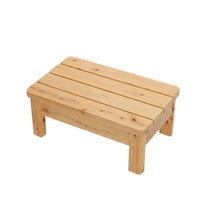 Low Wooden Bench Solid Wood Construction Low-Height Stool Waterproof for Adults