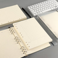B5 9-Hole Loose Leaf Notebook with PP Cover and Metal Binder for Students