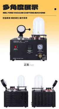 2L Compact Vacuum Casting Machine for Jewelry with Plaster Mold (EU Plug)