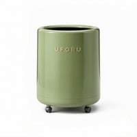 Rolling Trash Can Glossy Trash Can with Wheels Modern for Bedroom