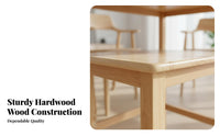 Ladder Back Chair Comfortable for Long Sitting Wooden Seat Anti-Slip Foot Pads