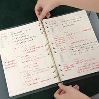 B5 9-Hole Loose Leaf Notebook with PP Cover and Metal Binder for Students