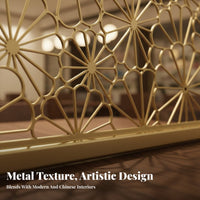 Openwork Metal Railing Freestanding Booth Divider Modern Aesthetic for Cafes