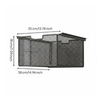 4 Pieces Closet Hanging Storage Bin Easy to Install Wardrobe Mesh Basket