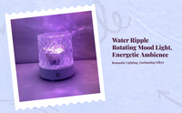 Water Ripple Rotating Night Light, Romantic Mood Lamp
