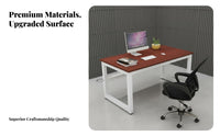 Spacious Desktop Computer Desk Sturdy and Long-Lasting Gaming Desk Heavy Duty Large Writing Table Easy to Clean for Streamers, Telecommute Workers, Students, Dorm Room, Bedroom