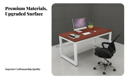 Spacious Desktop Computer Desk Sturdy and Long-Lasting Gaming Desk Heavy Duty Large Writing Table Easy to Clean for Streamers, Telecommute Workers, Students, Dorm Room, Bedroom