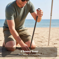 High-Strength Umbrella Ground Anchor Stable Beach Umbrella Sand Anchor Multi-Functional Two-Prong Ground Insert Easy to Install for Street Vendors, Beachgoers, Soil, Campsite, Patio, Garden