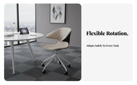 Armless Shell Chair on casters Minimalist & design rotating Seat Height Adjustable