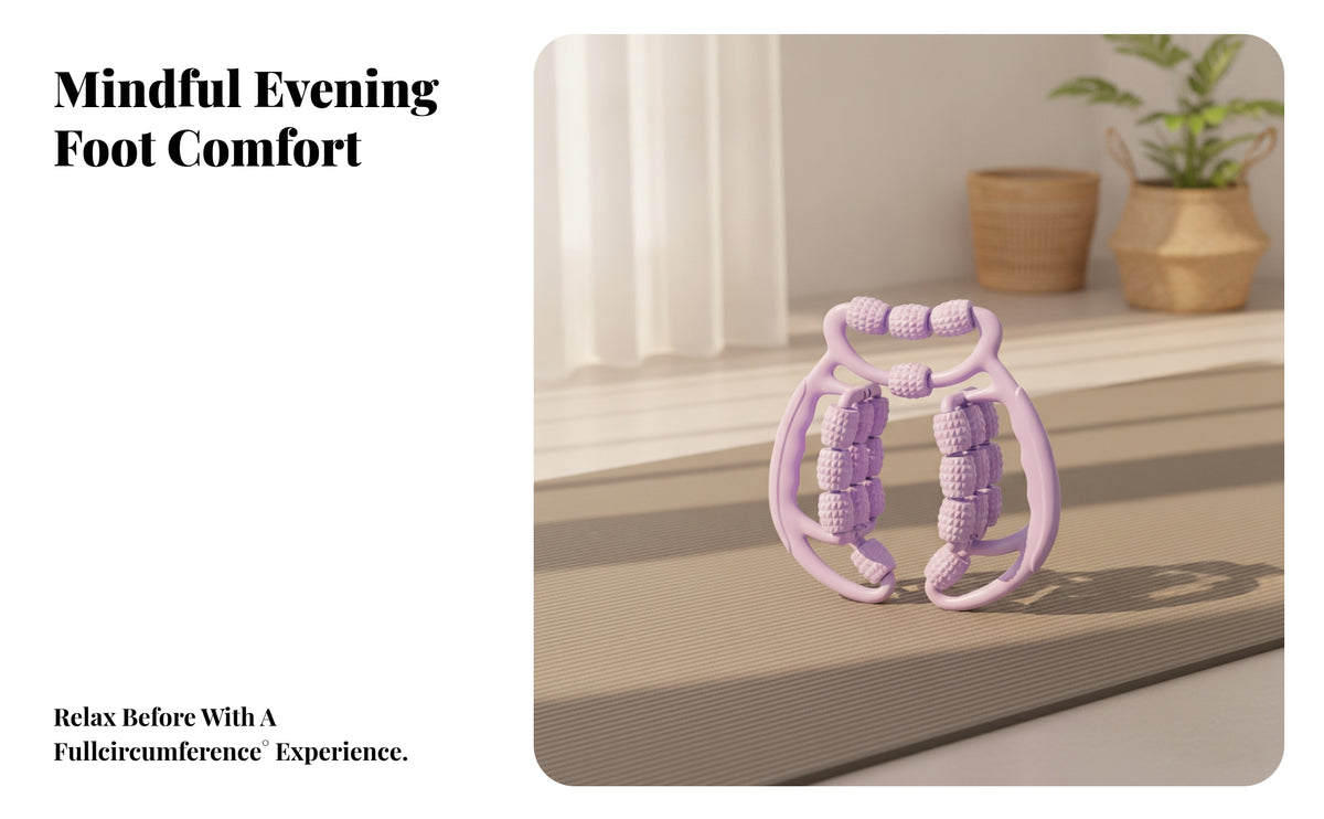 Loop with Roller Wheels | Leg Massage Clamp, Open Circular Frame, for Home
