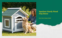 Waterproof insulated wood dog house