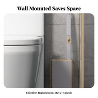 Toilet Brush Set Hygienic Wall Mounted Toilet Scrubber Kit Hands Disposal