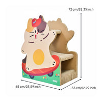 Play and Rest Corrugated Feline Scratcher Easy Assembly Feline Scratch Board Space-Saving for Cats, Indoor