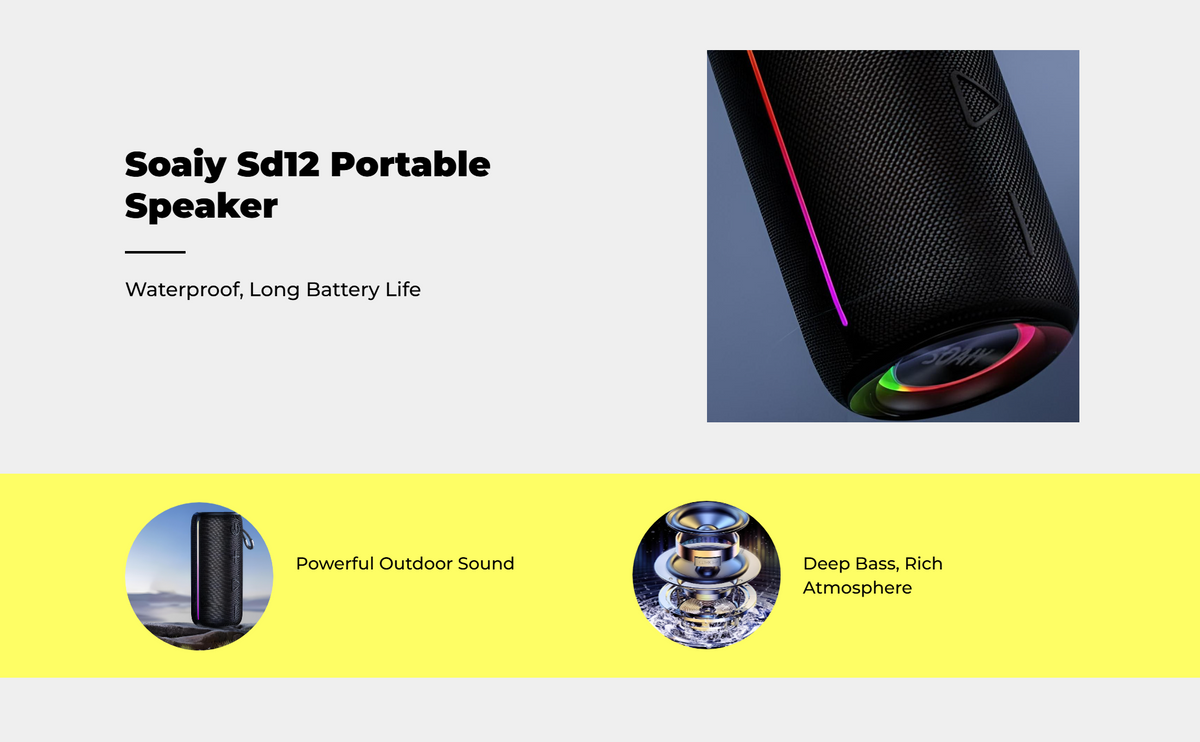Waterproof speaker with deep bass
