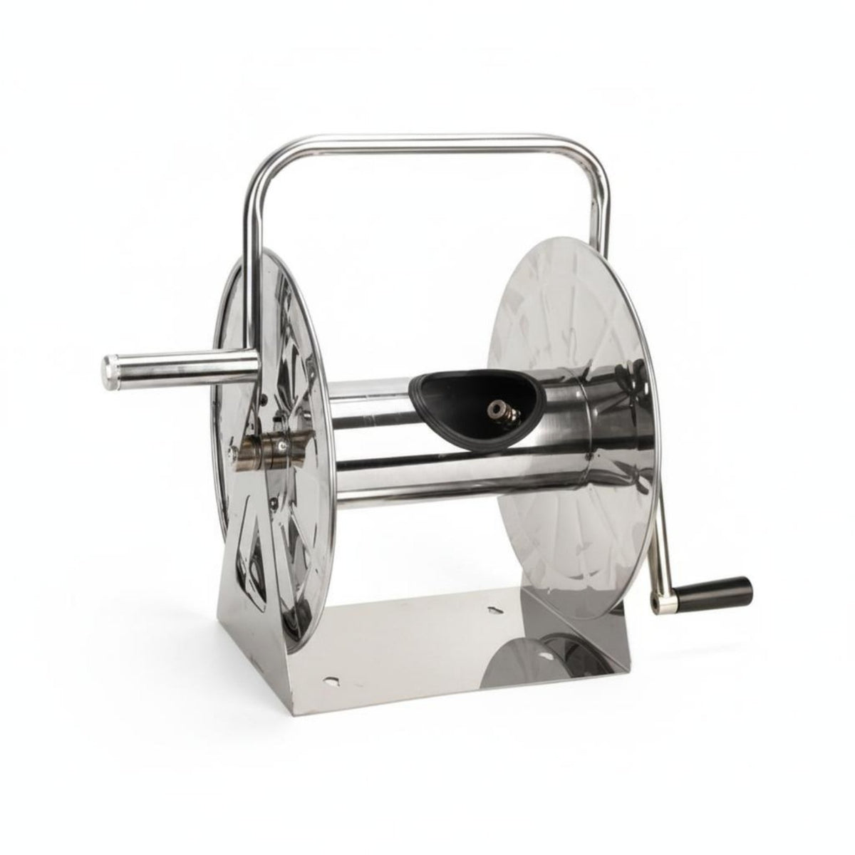 Stainless Metal Hose Reel Hose Reel Cart Freestanding for Watering Plants