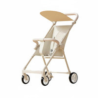 Lightweight Travel Pushchair Adjustable Foldable Airplane Pushchair 360° Rotating Wheels Portable Infant Cart for Infants, Outdoor