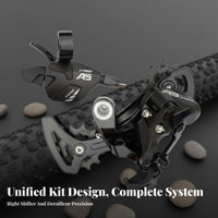 1x9 Speed Groupset Supports 50T Cassette Mountain Bike Gear Selector and Derailleur Kit 9 Speed Groupset Fluid Change Ing