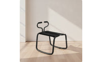 Cylindrical Metal Chair with Foam Handles Padded Floor Chair Compact Chairs Stylish for Living Room