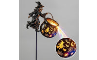 Halloween Witch Pot Yard Lamp Outdoor Halloween Witch Decor with Stake Illuminated Yard Lamp with Stake for Yard, Porch