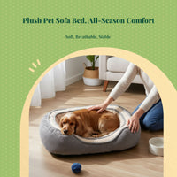 Breathable Non-Slip Pet Sofa, Plush Calming Dog Bed