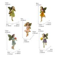 Flower Fairy Set 5 Resin Garden Ornament Set