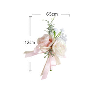 2 Pieces Wrist Corsage and Boutonniere Set Formal Decoration for Ceremony