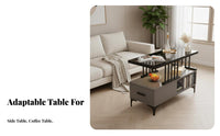 2-Tier Sofa Table with Drawer Light Luxury and Design Narrow Drawer Cabinet Modern Design Accessible Shelf for Living Room