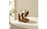 Watch Display Stand with Wooden Base Open-Frame Watch Display Stand Holder Low-Profile for Nightstand