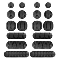 Self-Adhesive Desktop Cable Organizer Clips for Charging, Data, and Earphone Wires