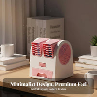 Quiet Operation USB Personal Air Cooler Adjustable Angle Desktop Water Cooling Fan Function for Students, Dorm Room, Bedroom