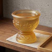 7 Pieces Buddha Water Cup Glossy Finish Buddhist Offering Cup Shiny Look