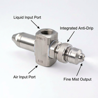 Stainless Steel Spray Tip for Construction Site, Low Pressure Misting Spray Nozzle, Water Spray Head for Greenhouse, 304 Stainless Steel Mist Nozzle