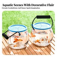 Handheld Aquarium Silicone Lid Clear Plastic Aquarium Oval Shape