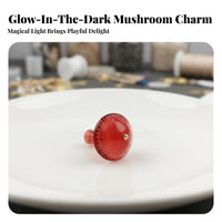 Resin Mushroom Pendants Glow in the Dark Resin Mushroom Charm DIY Accessory for Crafters, Keychain Making
