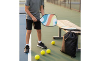 Includes Carrying Bag 2 Player Pickleball Set Colorful Wavy Design Pickleball Racket Set for Beginners