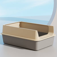 Semi Enclosed Feline Litter Box Easy to Clean Semi Enclosed Litter Box Removable