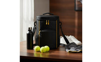Structured Tennis Ball Bag with Shoulder Strap Handsunrestricted Cylindrical Sports Bag with Pockets Lightweight Versatile for Coaches