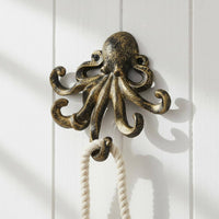 Squid Wall Hook Heavy Duty Vintage Nautical Hook Unique Design for Entryway