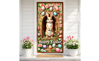 Easter Door Cover Vibrant Colors Joyful Easter Door Sign Large Size for Outdoor