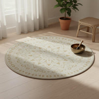 Round Meditation Rug Retro Style Round Floor Cushion Easy to Clean Meditation Floor Seat for Meditators