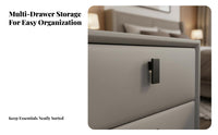 Two-Drawer End Table Minimalist and aesthetic Nightstand Space-Saving for residents