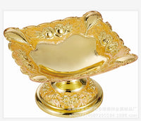 Luxury European Style Alloy Fruit Dish with Handles for Home and Hotel