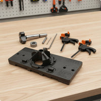 Hinge Guide with Clamps Compact Guide Easy-to-Install Tool for Woodworkers, Home Improvement Hobbyists, Workshop